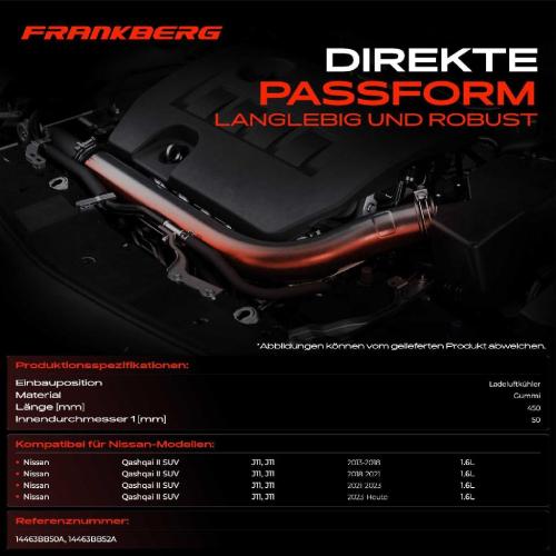 1x Kühlerschlauch Turboschlauch für Nissan Qashqai II SUV J11 J11 1.6L Bj ab 2013 Bild 1x Kühlerschlauch Turboschlauch für Nissan Qashqai II SUV J11 J11 1.6L Bj ab 2013