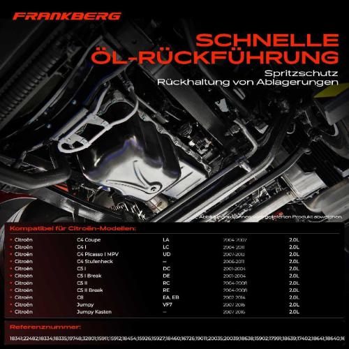 Frankberg 1x Ölwanne Motorölwanne für Peugeot Expert 307 308 407 607 807 Citroën C4 C5 C8 Jumpy I4 2.0L Bild Frankberg 1x Ölwanne Motorölwanne für Peugeot Expert 307 308 407 607 807 Citroën C4 C5 C8 Jumpy I4 2.0L