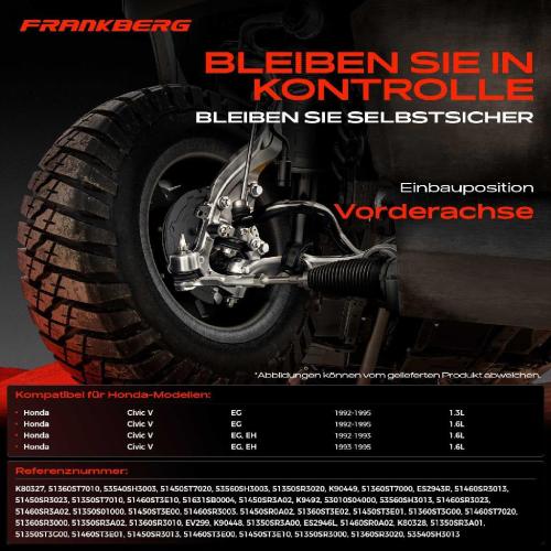 1x Querlenker Satz Vorderachse für Honda Civic V Hatchback EG Civic V Stufenheck EG EH 1.3L 1.6L 1992-1995 Bild 1x Querlenker Satz Vorderachse für Honda Civic V Hatchback EG Civic V Stufenheck EG EH 1.3L 1.6L 1992-1995