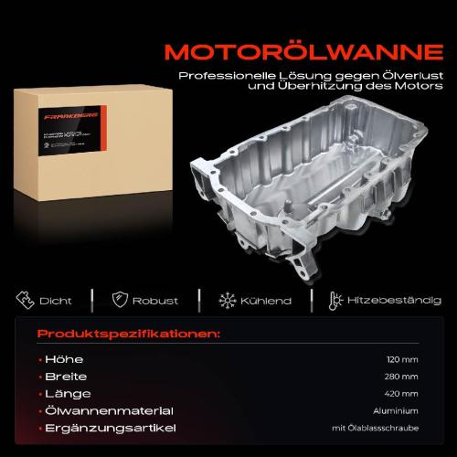 Frankberg 1x Ölwanne Motorölwanne für VW Golf Passat Touran Jetta Audi A1 A3 Q3 TT Skoda Seat 1.6L 1.9L 2.0L Bild Frankberg 1x Ölwanne Motorölwanne für VW Golf Passat Touran Jetta Audi A1 A3 Q3 TT Skoda Seat 1.6L 1.9L 2.0L