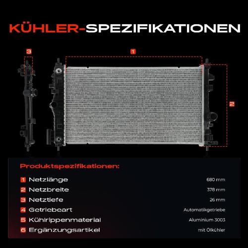 Frankberg 1x Kühler Wasserkühler Motorkühler für Opel Insignia A G09 Saab 9-5 Chevrolet Bild Frankberg 1x Kühler Wasserkühler Motorkühler für Opel Insignia A G09 Saab 9-5 Chevrolet