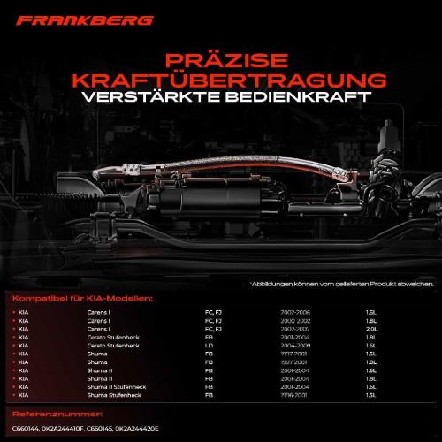 2x Seilzug Feststellbremse Hinterachse beidseitig für KIA Carens 1 2 FC FJ Shuma 2 Bild 2x Seilzug Feststellbremse Hinterachse beidseitig für KIA Carens 1 2 FC FJ Shuma 2