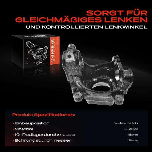 Frankberg 1x Achsschenkel Radaufhängung Vorderachse Links für BMW X3 F25 X4 F26 18-35 sDrive xDrive Bild Frankberg 1x Achsschenkel Radaufhängung Vorderachse Links für BMW X3 F25 X4 F26 18-35 sDrive xDrive