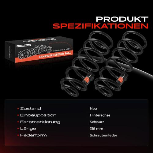 Frankberg 2x Fahrwerksfeder Hinterachse für Hyundai Getz TB 1.1L 1.3L 1.4L 1.6L 2002-2009 Bild Frankberg 2x Fahrwerksfeder Hinterachse für Hyundai Getz TB 1.1L 1.3L 1.4L 1.6L 2002-2009