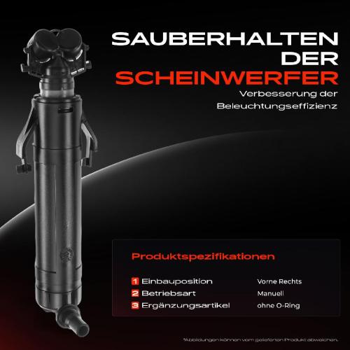 1x Scheinwerferreinigung Waschwasserdüse Vorne Rechts für VW Passat 362 365 B7 2010-2014 Bild 1x Scheinwerferreinigung Waschwasserdüse Vorne Rechts für VW Passat 362 365 B7 2010-2014