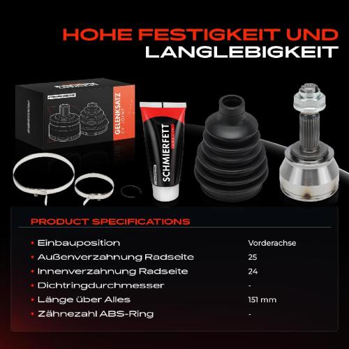 Frankberg 1x Antriebswelle Gelenksatz Vorderachse für Fiat Doblo 119 223 Strada Pick-up 178 278 Bild Frankberg 1x Antriebswelle Gelenksatz Vorderachse für Fiat Doblo 119 223 Strada Pick-up 178 278