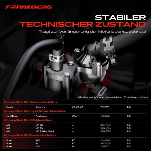 Frankberg 1x Thermostat Kühlmittel für Honda Accord 5 6 Civic 6 Land Rover MG ZR ZS Rover 45 Bild Frankberg 1x Thermostat Kühlmittel für Honda Accord 5 6 Civic 6 Land Rover MG ZR ZS Rover 45