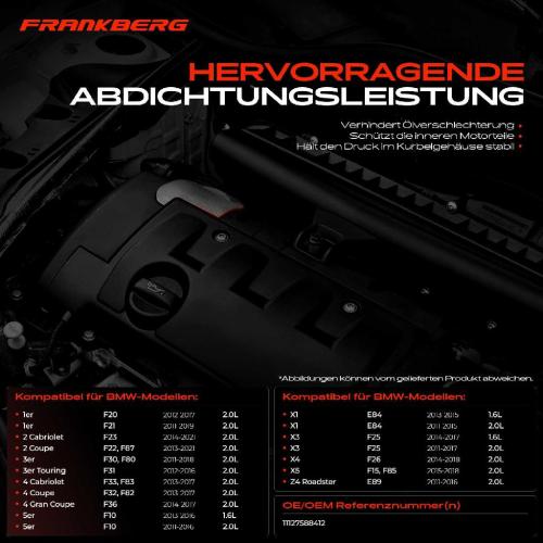 1x Ventildeckel Membran Kurbelgehäuseentlüftung für BMW F32 F36 F31 F34 F10 Bild 1x Ventildeckel Membran Kurbelgehäuseentlüftung für BMW F32 F36 F31 F34 F10