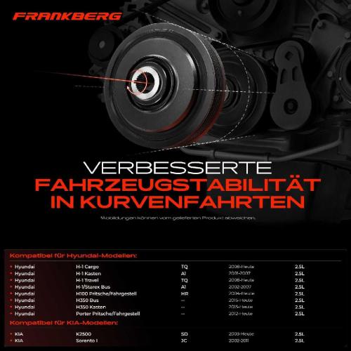 1x Riemenscheibe Kurbelwelle für Hyundai H-1/Starex Bus A1 KIA Sorento I 2.5L Bild 1x Riemenscheibe Kurbelwelle für Hyundai H-1/Starex Bus A1 KIA Sorento I 2.5L