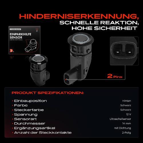 2x Parksensor PDC Sensor Hinten für Chevrolet Epica KL1 2.0L 2005-2011 Bild 2x Parksensor PDC Sensor Hinten für Chevrolet Epica KL1 2.0L 2005-2011