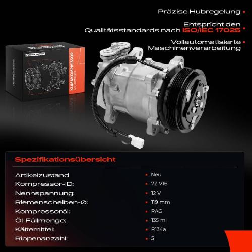 Frankberg 1x Klimakompressor für Peugeot 106 206 Citroën Saxo Xsara Bild Frankberg 1x Klimakompressor für Peugeot 106 206 Citroën Saxo Xsara