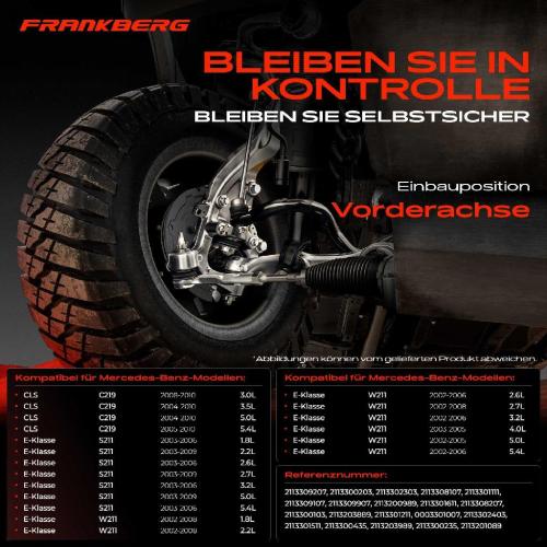 1x Querlenker Satz Vorderachse für Mercedes-Benz CLS C219 E-Klasse T-Model W211 S211 3.0L 3.5L 2002-2010 Bild 1x Querlenker Satz Vorderachse für Mercedes-Benz CLS C219 E-Klasse T-Model W211 S211 3.0L 3.5L 2002-2010
