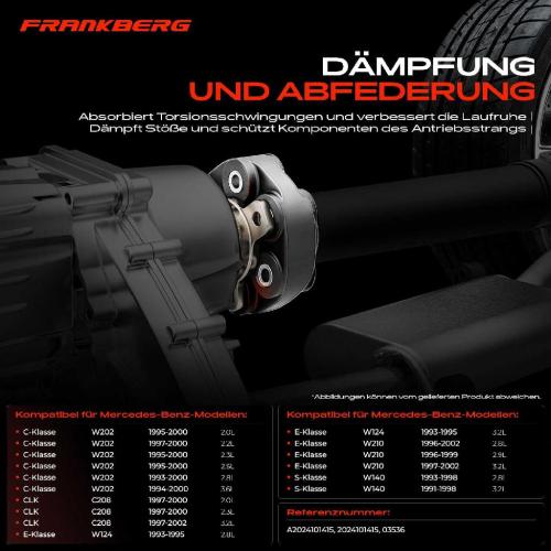 1x Gelenkscheibe Hardyscheibe Kardanwelle Vorne oder Hinten für Mercedes-Benz 124 C124 C-Klasse Bild 1x Gelenkscheibe Hardyscheibe Kardanwelle Vorne oder Hinten für Mercedes-Benz 124 C124 C-Klasse