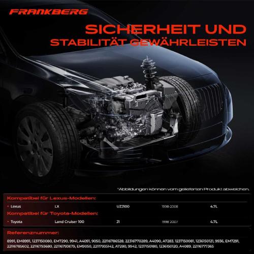 2x Motorlager Getriebelagerlager Vorne und Hinten für Toyota Land Cruiser 100 J1 Lexus 4.7L 1998-2007 Bild 2x Motorlager Getriebelagerlager Vorne und Hinten für Toyota Land Cruiser 100 J1 Lexus 4.7L 1998-2007