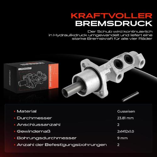 1x Hauptbremszylinder Bremszylinder für Peugeot 406 8B Break 8E/F Coupe 8C Bild 1x Hauptbremszylinder Bremszylinder für Peugeot 406 8B Break 8E/F Coupe 8C