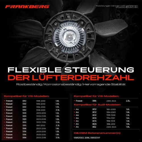 1x Lüfterkupplung Kühlerlüfte für VW Passat Audi A4 A6 Avant Skoda Superb I Bild 1x Lüfterkupplung Kühlerlüfte für VW Passat Audi A4 A6 Avant Skoda Superb I
