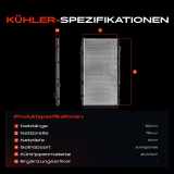 1x Kühler Wasserkühler Motorkühler für Honda Jazz III GE GG GP ZA 2008-2015