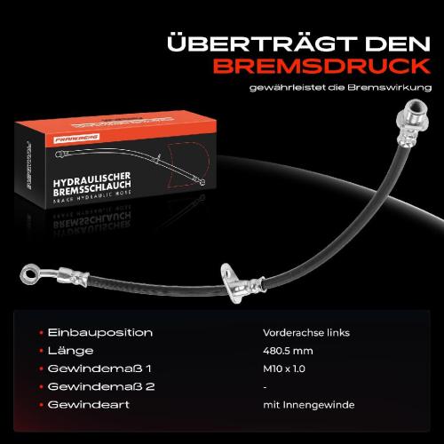 Frankberg 1x Bremsschlauch Bremsschläuche Vorderachse Links für Honda Accord VII CL CN CM 2.0L-2.4L Bild Frankberg 1x Bremsschlauch Bremsschläuche Vorderachse Links für Honda Accord VII CL CN CM 2.0L-2.4L