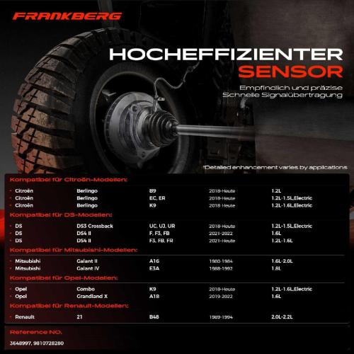 Frankberg 1x ABS Sensor Vorderachse beidseitig für Citroën Berlingo DS DS3 Crossback DS4 II DS7 DS9 Mitsubishi Bild Frankberg 1x ABS Sensor Vorderachse beidseitig für Citroën Berlingo DS DS3 Crossback DS4 II DS7 DS9 Mitsubishi
