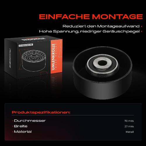1x Umlenkrolle Führungsrolle für Citroën Xsara N0 N1 N2 Peugeot 206 2D Bild 1x Umlenkrolle Führungsrolle für Citroën Xsara N0 N1 N2 Peugeot 206 2D