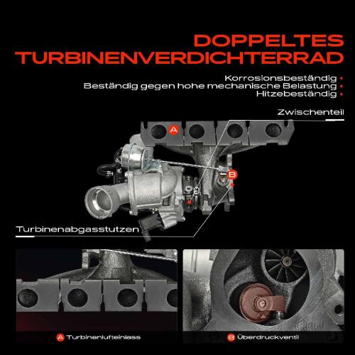 Frankberg 1x Turbolader Abgaskrümmer Einheit für VW Golf Passat Audi A3 Cabriolet Sportback TT Roadster Seat Skoda Bild Frankberg 1x Turbolader Abgaskrümmer Einheit für VW Golf Passat Audi A3 Cabriolet Sportback TT Roadster Seat Skoda