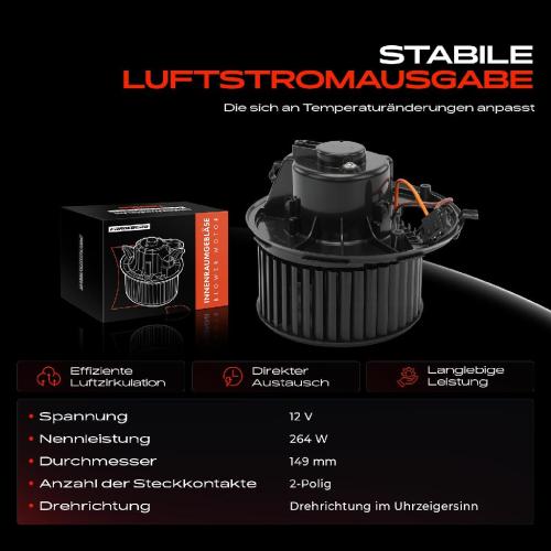 Frankberg 1x Gebläsemotor Innenraumgebläse für VW Golf Audi A3 Seat Leon Skoda Renault Proton Bild Frankberg 1x Gebläsemotor Innenraumgebläse für VW Golf Audi A3 Seat Leon Skoda Renault Proton