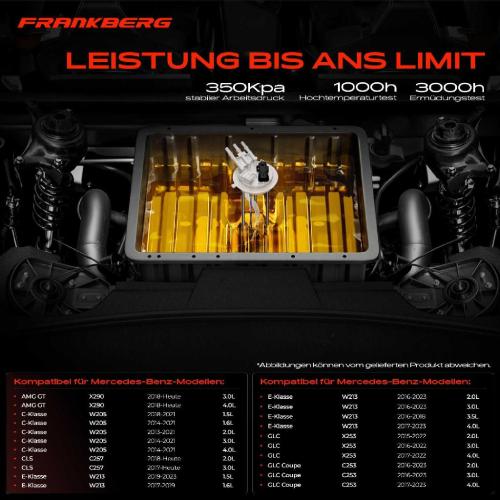 Frankberg 1x Kraftstoffpumpe für Mercedes-Benz X290 W205 A205 C205 S205 CLS C257 W213 S213 A238 C238 Bild Frankberg 1x Kraftstoffpumpe für Mercedes-Benz X290 W205 A205 C205 S205 CLS C257 W213 S213 A238 C238