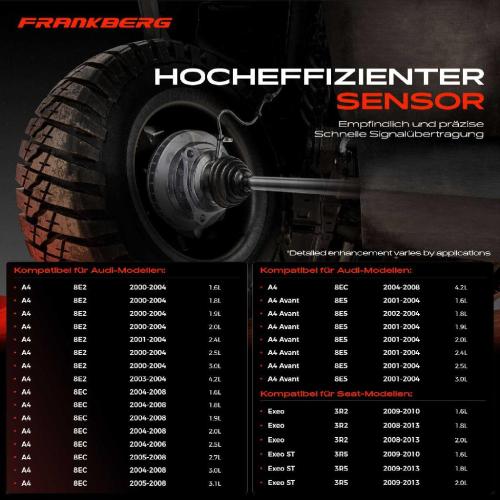 1x ABS Sensor Vorderachse beidseitig für Audi A4 Avant Cabriolet Seat Exeo ST 1.6L 1.8L 1.9L 2000-2013 Bild 1x ABS Sensor Vorderachse beidseitig für Audi A4 Avant Cabriolet Seat Exeo ST 1.6L 1.8L 1.9L 2000-2013