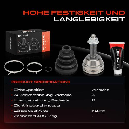 Frankberg 1x Antriebswelle Gelenksatz Vorderachse für Ford Escort AAL ABL ALL GAL AFL Orion GAL Bild Frankberg 1x Antriebswelle Gelenksatz Vorderachse für Ford Escort AAL ABL ALL GAL AFL Orion GAL