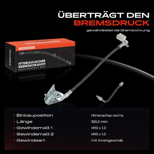 Frankberg 1x Bremsschlauch Bremsschläuche Hinterachse Rechts für KIA Rio IV FB SC YB Hyundai Accent Stufenheck Bild Frankberg 1x Bremsschlauch Bremsschläuche Hinterachse Rechts für KIA Rio IV FB SC YB Hyundai Accent Stufenheck