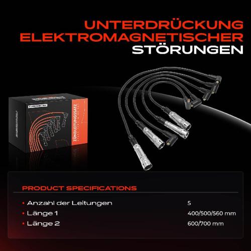 5x Zündleitungssatz Zündkabel für VW Golf II 19E 1G1 Caddy I Seat Toledo I 1.6L Bild 5x Zündleitungssatz Zündkabel für VW Golf II 19E 1G1 Caddy I Seat Toledo I 1.6L