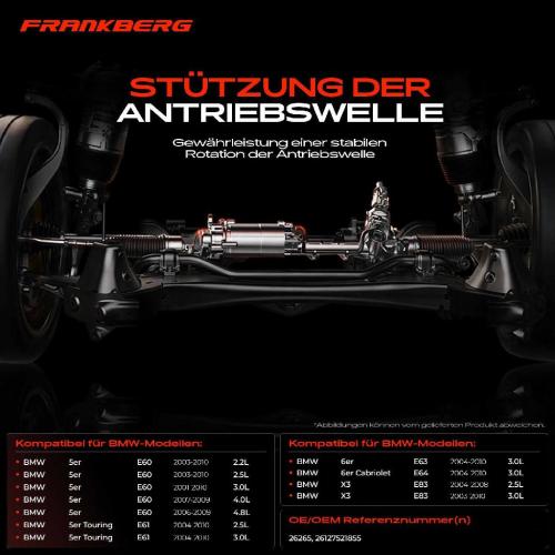 1x Lagerung Gelenkwelle Kardanwellenlager für BMW 5er E60 E61 6er E63 E64 X3 E83 Bild 1x Lagerung Gelenkwelle Kardanwellenlager für BMW 5er E60 E61 6er E63 E64 X3 E83