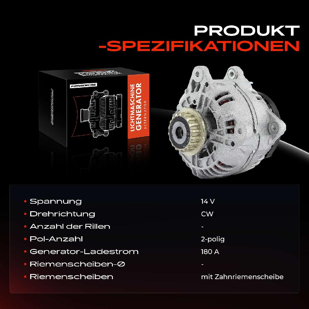 1x Lichtmaschine Generator für VW Transporter Multivan V Touareg 2.5 2003-2009