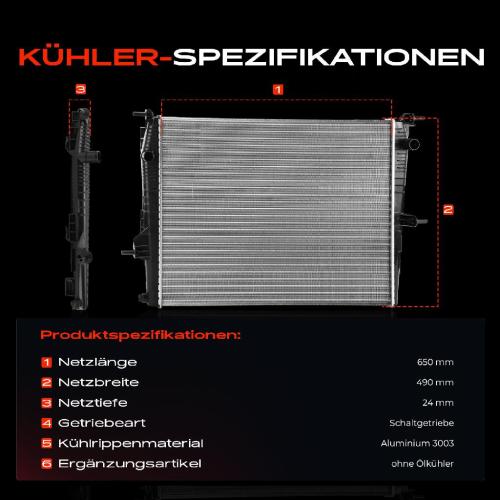 Frankberg 1x Kühler Wasserkühler Motorkühler für Renault Grand Scénic III JZ0/1 Megane Bild Frankberg 1x Kühler Wasserkühler Motorkühler für Renault Grand Scénic III JZ0/1 Megane
