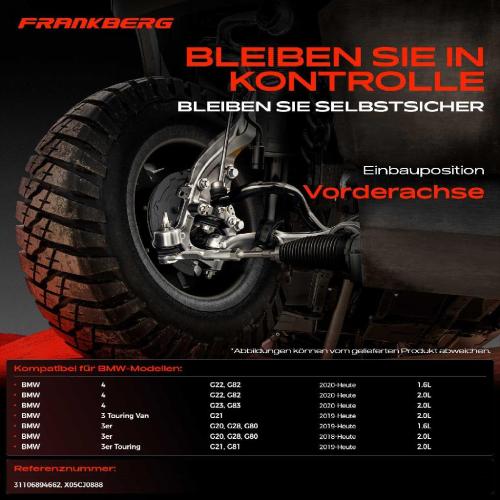 Frankberg 1x Querlenker Vorderachse für BMW 3 Touring Van G21 3er G20 G28 G80 3er Touring G21 G81 4 Cabriolet G23 Bild Frankberg 1x Querlenker Vorderachse für BMW 3 Touring Van G21 3er G20 G28 G80 3er Touring G21 G81 4 Cabriolet G23