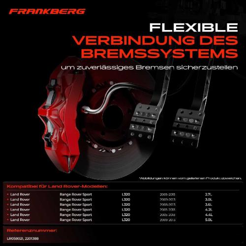 1x Bremsschlauch Bremsschläuche Vorderachse Rechts für Land Rover Range Rover Sport L320 Bild 1x Bremsschlauch Bremsschläuche Vorderachse Rechts für Land Rover Range Rover Sport L320