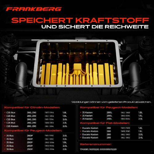 Frankberg 1x Kraftstofftank Kraftstoffbehälter für Fiat Ducato 280 1.8L 2.5L Bild Frankberg 1x Kraftstofftank Kraftstoffbehälter für Fiat Ducato 280 1.8L 2.5L