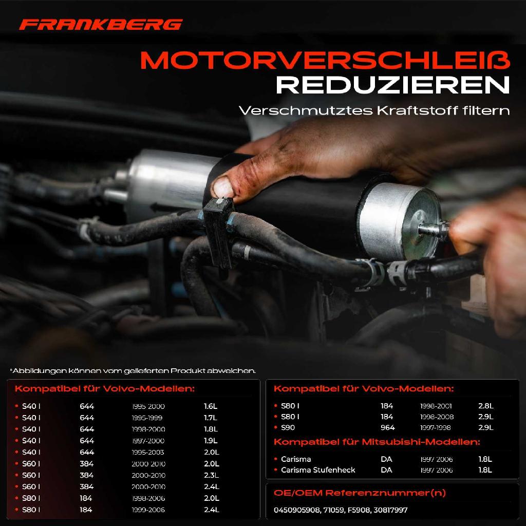 1x Kraftstofffilter für Volvo S40 I S60 I S80 I V40 V70 II Mitsubishi