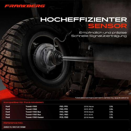 Frankberg 1x ABS Sensor Hinterachse beidseitig f r Ford Transit V363 FED FFD Transit V363 Bus FAD FBD Bild Frankberg 1x ABS Sensor Hinterachse beidseitig f r Ford Transit V363 FED FFD Transit V363 Bus FAD FBD