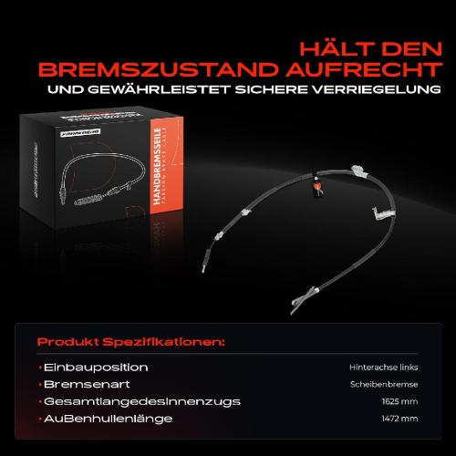 1x Seilzug Feststellbremse Hinterachse links für Nissan Almera 2 Hatchback N16 2000-2003 Bild 1x Seilzug Feststellbremse Hinterachse links für Nissan Almera 2 Hatchback N16 2000-2003