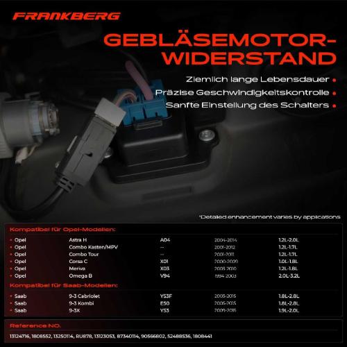 1x Widerstand Vorwiderstand Gebläsemotor für Opel Astra G H Corsa C D Zafira A Bild 1x Widerstand Vorwiderstand Gebläsemotor für Opel Astra G H Corsa C D Zafira A