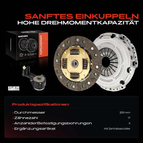 Frankberg 1x Kupplungssatz für Ford B-Max JK Fiesta VI CB1 CCN Fiesta VI Van KA FK UK 1.4L 1.2L Bild Frankberg 1x Kupplungssatz für Ford B-Max JK Fiesta VI CB1 CCN Fiesta VI Van KA FK UK 1.4L 1.2L