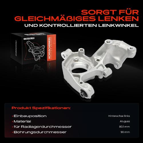 1x Achsschenkel Radaufhängung Hinterachse Links für VW Golf VII Audi A3 8V Seat Skoda Bild 1x Achsschenkel Radaufhängung Hinterachse Links für VW Golf VII Audi A3 8V Seat Skoda
