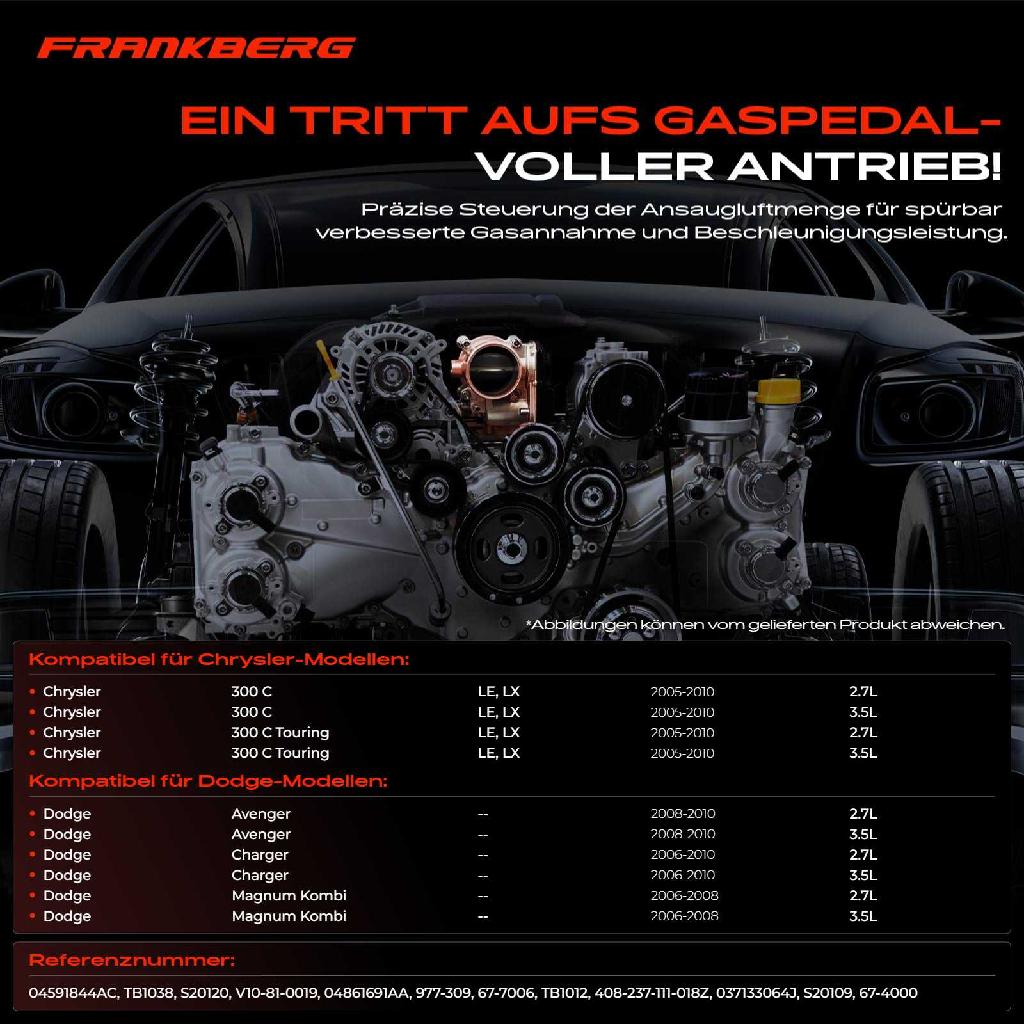 1x Drosselklappe Drosselklappenstutzen für Chrysler 300 C Dodge Avenger Charger Magnum 2.7L 3.5L