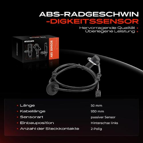 1x ABS Sensor Hinterachse links für Mercedes-Benz E-Klasse W210 E-Klasse T-Model S210 4.2L 1995-2003 Bild 1x ABS Sensor Hinterachse links für Mercedes-Benz E-Klasse W210 E-Klasse T-Model S210 4.2L 1995-2003
