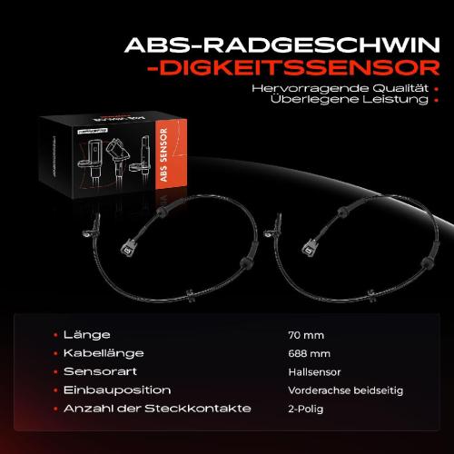 2x ABS Sensor Vorderachse beidseitig für Nissan Qashqai II SUV Renault Kadjar 1.2L 1.3L 1.5L Bj ab 2013 Bild 2x ABS Sensor Vorderachse beidseitig für Nissan Qashqai II SUV Renault Kadjar 1.2L 1.3L 1.5L Bj ab 2013