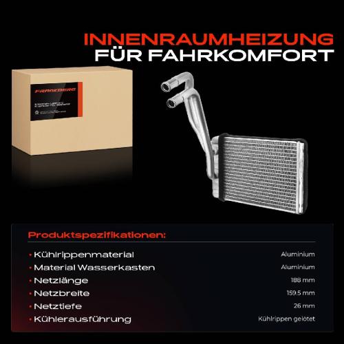 1x Wärmetauscher Innenraumheizung für Hyundai Terracan HP 2.5L-3.5L Bild 1x Wärmetauscher Innenraumheizung für Hyundai Terracan HP 2.5L-3.5L