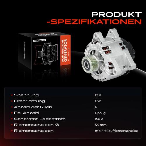 Frankberg 1x Lichtmaschine Generator für Citroen C4 C5 C8 Berlingo Peugeot 207 301 407 Bild Frankberg 1x Lichtmaschine Generator für Citroen C4 C5 C8 Berlingo Peugeot 207 301 407