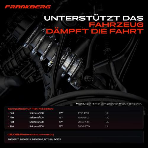 Frankberg 2x Fahrwerksfeder Vorderachse für Fiat Seicento/600 187 1.1L 1998-2010 Bild Frankberg 2x Fahrwerksfeder Vorderachse für Fiat Seicento/600 187 1.1L 1998-2010