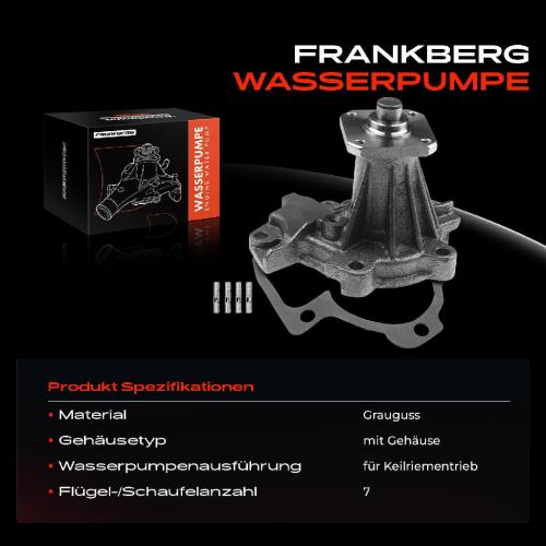 Frankberg 1x Wasserpumpe Kühlwasserpumpe für Daihatsu Feroza Hard Top F300 1.6L Terios J1 1.3L 1997-2000 Bild Frankberg 1x Wasserpumpe Kühlwasserpumpe für Daihatsu Feroza Hard Top F300 1.6L Terios J1 1.3L 1997-2000